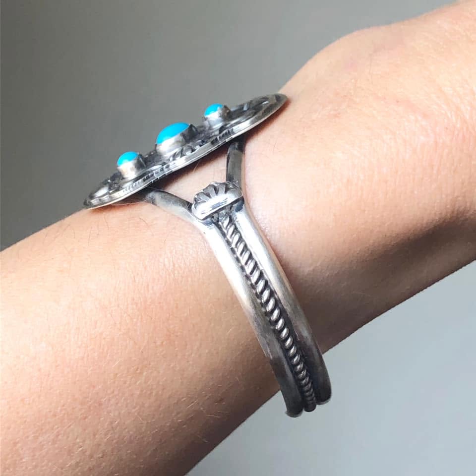 Jeff James Navajo Turquoise Bracelet - Image 3