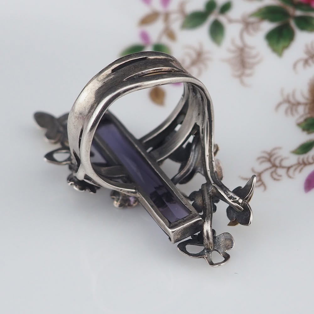 Incredible Gold and Silver Handmade Butterfly Statement Ring - Image 3