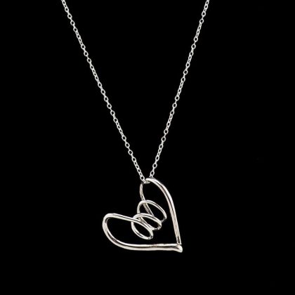 Birks Sterling Silver Heart Pendant on Chain Necklace