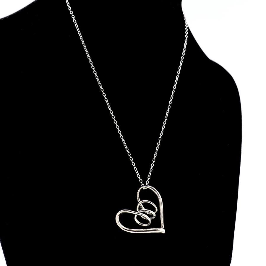 Birks Sterling Silver Heart Pendant on Chain Necklace - Image 3