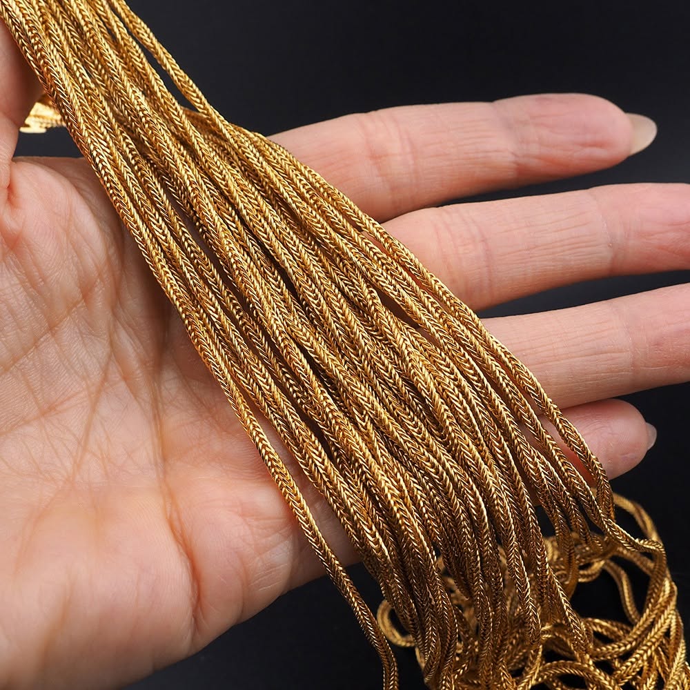 Quality Gold Plated Twisted Multi Chain Necklace - Image 4