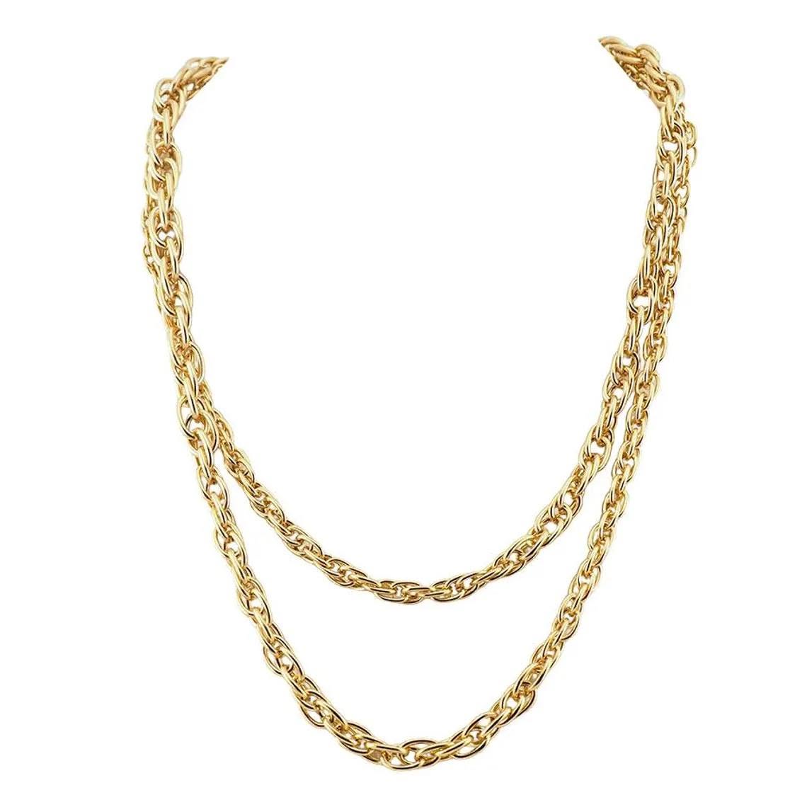 D'Orlan Gold Plated Chain Necklace (New Old Stock) - Image 2