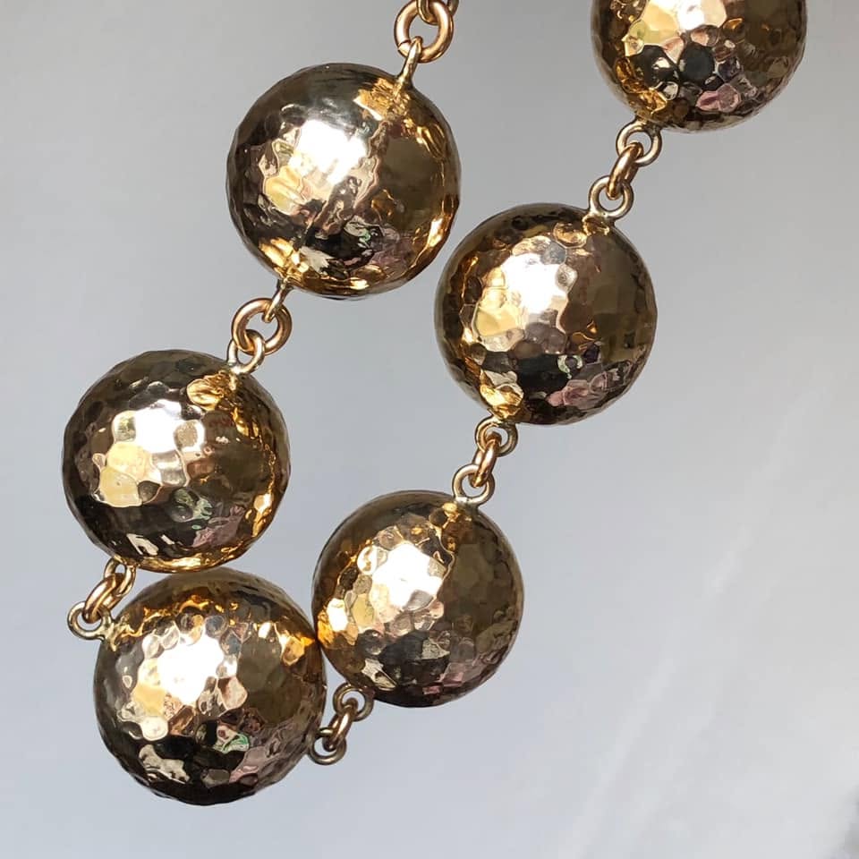 Charles Albert Hammered Lollipop Statement Necklace - Image 2
